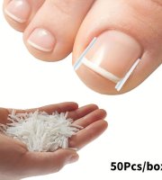  50 ks Pásků na korekci zarostlých nehtů – Prodyšný, flexibilní pedikérský nástroj pro úlevu od bolesti a zdraví nehtů