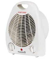 Elektrický topný ventilátor – 1800–2000 W – bílý