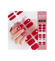 UV gel nálepka na nehty Červená