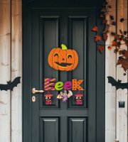 Halloween dekorace - dýně - závěsná - 45 x 23 cm