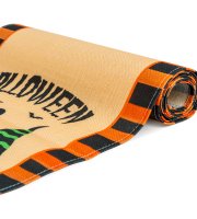 Halloweenová dekorace – ubrus na stůl – s halloweenovými motivy – 184 x 33 cm