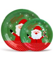 Sada papírových talířů – Mikuláš – 16,5 / 23 cm – 12+12 ks / balení