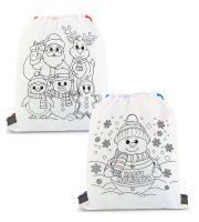 Vybarvovací vak na přezůvky – se 4 fixy – 33 x 27 cm – 2 druhy