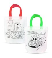 Dárková taška na vybarvení – se 4 fixy – 24 x 22 cm – 2 druhy