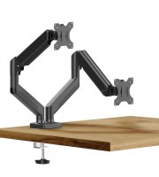 Monitor & TV konzole – s dvojitým ramenem, teleskopická – s upevněním na stůl – 45 cm, 32