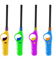 Plynový zapalovač – doplnitelný – více barev – 27 cm – 16 ks / displej