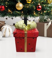 Stojan na vánoční stromek – dárková krabice – umělý kámen – 28,5 x 27,7 x 41,5 cm