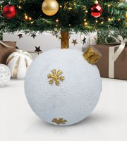 Stojan na vánoční stromek – ozdobná koule – umělý kámen – 41 x 41 x 47 cm