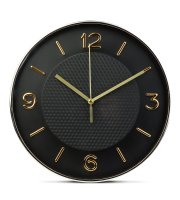 Nástěnné hodiny – 25 cm – plast, sklo – 1 x AA – černé