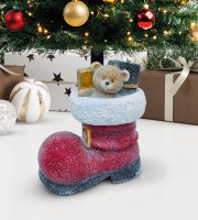 Stojan na vánoční stromek – bota – umělý kámen – 35,5 x 22,4 x 45,5 cm