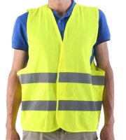 Reflexní bezpečnostní vesta – třída 2, žlutá – s certifikátem EN ISO 20471