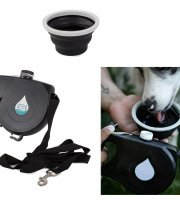 Automatické vodítko pro psa s nádržkou a silikonovým napajedlem