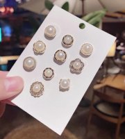 Elegantní brože, sada odznaků Bílá perla