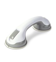 Koupelnové madlo – s přísavkou – plast – bílé – 30 cm