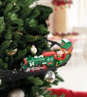 Vánoční železnice na vánoční stromek – s hudbou a světlem – na baterie
