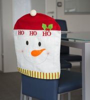 Ozdoba na židli - Sněhulák 50 x 60 cm
