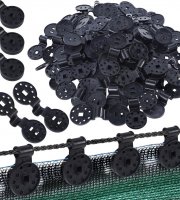 50 ks Černý klip na stínící síť