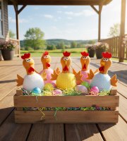 Textilní dekorace – kuřátko – 23 cm – 5 druhů