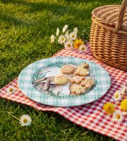 Velikonoční talíř – kov – se zajíčkem – 33 cm