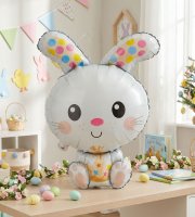 Velikonoční balón – zajíček – hliníková fólie – 78 cm