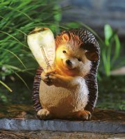 Solární zvířecí figurka – ježek – 1× filamentová LED – 16 x 19 x 23 cm