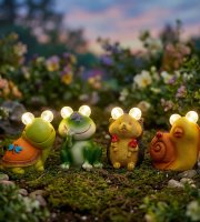 Solární zvířecí figurky – 4 druhy – 2 teplé bílé LED – 9 cm