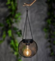LED solární lampa – na zavěšení – 14,5 x 13,5 cm