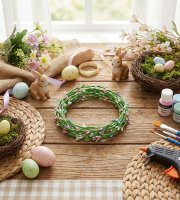 Velikonoční barečný věnec – 65 cm – 4 ks / balení