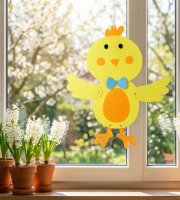 Velikonoční závěsná dekorace – kuřátko, filc