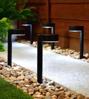 Zahradní solární lampa - 1 LED - černá - 31,5 x 7 x 9,5 cm