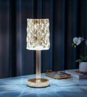 Stolní lampa – průhledná – nastavitelná barevná teplota, jas – akumulátorová – USB