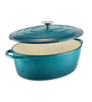 Smaraltovaná litinová kachní pekáč 34 cm ~7 litrů tyrkysová