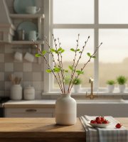 Větvička s kočičkami - 58 cm