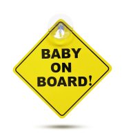 Tabulka „Dítě na palubě” s přísavkou – 12,7 x 12,7 cm