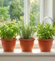 Plastový květináč – terakota – 20 cm