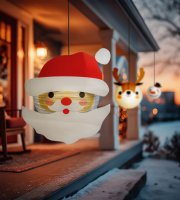 Vánoční lampion - Mikuláš - papír - 30 cm