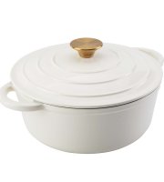 Smaltoovaný litinový hrnec 24 cm, 3,6 l bílý