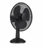 Stolní ventilátor – 23 cm – 22 W – 2 rychlosti – oscilační – černý – 220–240 V AC