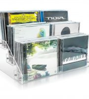 1 ks Průhledný akrylový 3úrovňový CD stojan