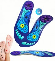 1 pár magnetická akupresurní vložka do bot – Ergonomická podpora klenby, měkká, pružná