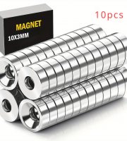 10 ks Průmyslový neodymový kotoučový magnet - Výjimečně velká nosnost magnetu