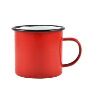 Mazaný šálek 9 cm 450 ml červeno-bílý