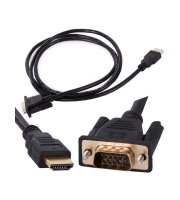 HDMI kabel se zlatým konektorem, s Full HD D-sub kabelem