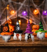 Halloweenová závěsná dekorace – skřítci – 15 x 6 cm – 4 druhy