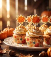 Sada papírových košíčků na muffiny – s tyčinkami – 24 + 24 ks