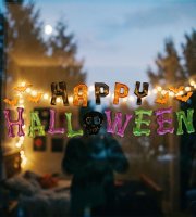 Halloweenská gelová okenní samolepka – 50 x 15 cm – 2 druhy