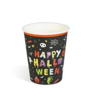 Papírový kelímek na Halloween – „Veselé Halloween“ – 2,5 dl – 8 ks / balení
