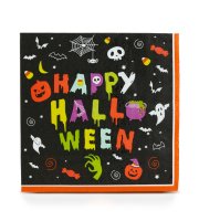 Halloweenový papírový ubrousek – „Happy Halloween“ – 2vrstvý – 33 x 33 cm – 16 ks / balení