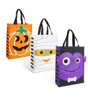 Halloween taška – s filcovou dekorací – 40 x 30 cm – 3 varianty