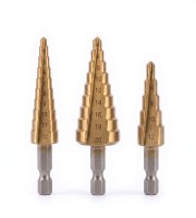 Sada stupňovitých vrtáků – na kov – 4–20 mm